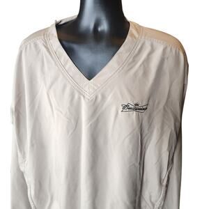 Vansport Budweiser Pullover Windbreaker Mens 2XL Logo V-Neck Lightweight Jacket